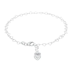 amor Enkelband Voor Dames, 925 Sterling Zilver, Zirkonia Synth. | Hart