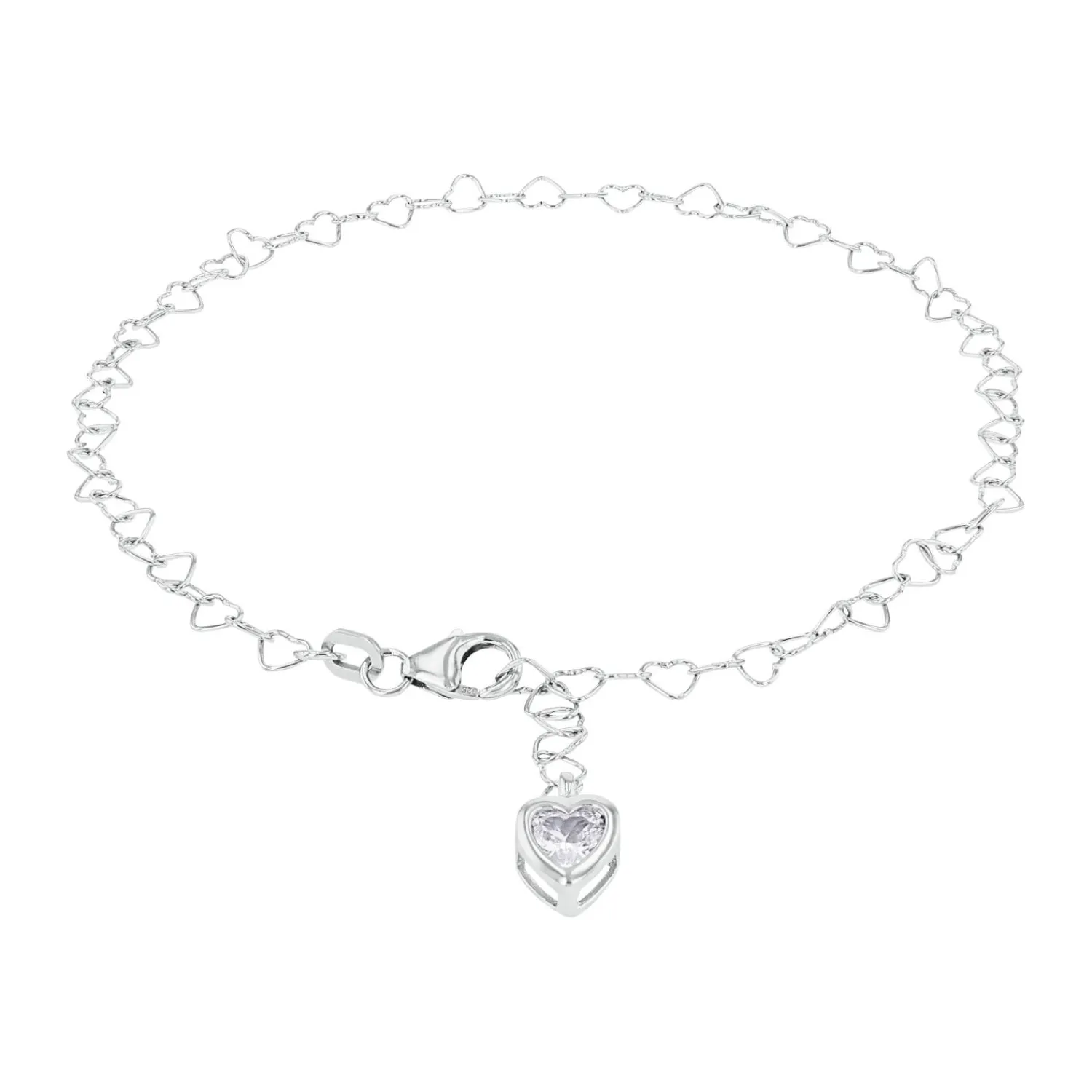 amor Enkelband Voor Dames, 925 Sterling Zilver, Zirkonia Synth. | Hart