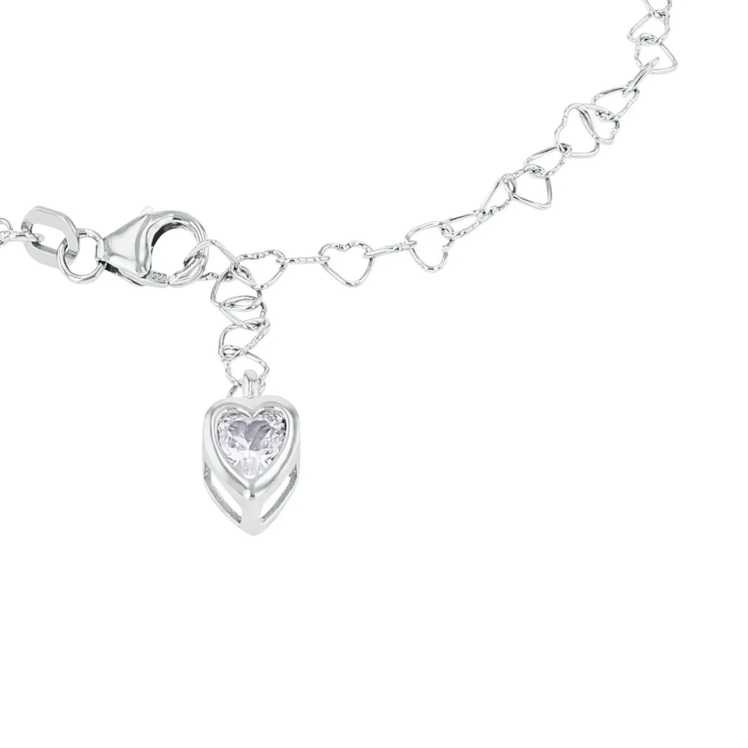 amor Enkelband Voor Dames, 925 Sterling Zilver, Zirkonia Synth. | Hart