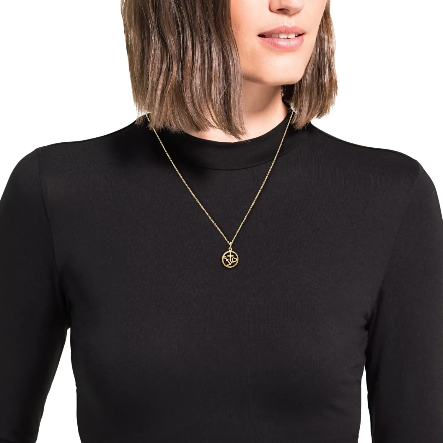 amor Motief Tag Voor Dames, Goud 375 | Geloof/Liefde/Hoop