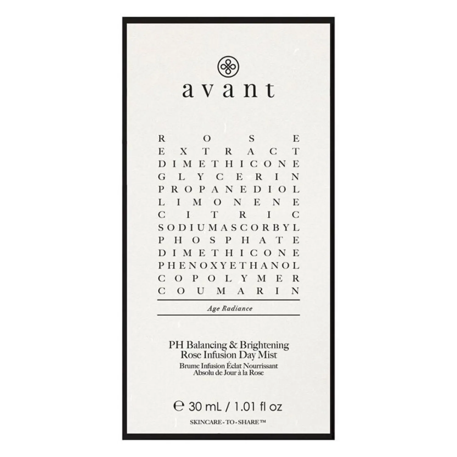 Avant Skincare Age Radiance Ph Balancing & Brightening Rose Infusion Day
