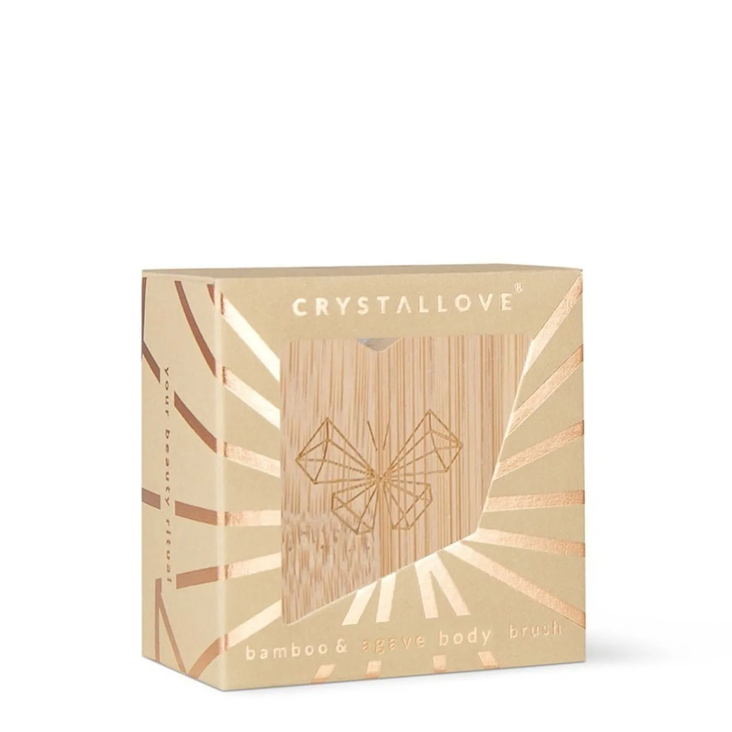 Crystallove Bamboe & Agave Lichaamsborstel Reisformaat
