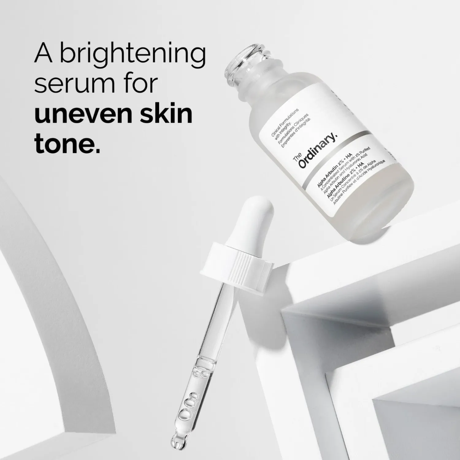 The Ordinary De Gewone Gelijkmatige Huidskleur Alpha Arbutin 2% + Ha