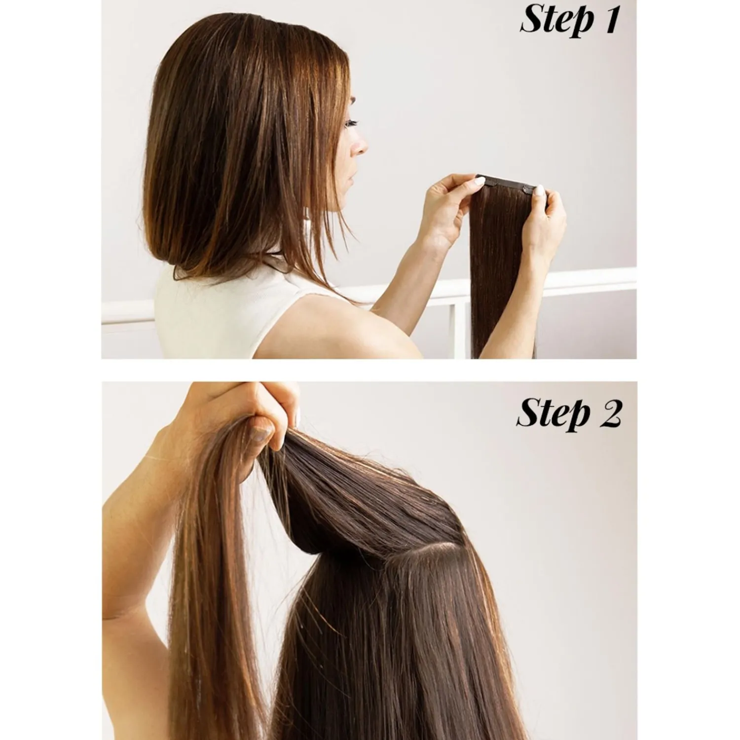 Desinas Naadloze Extensions Chocoladebruin