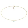 Elli Dames Choker Eenzaam Met Howliet Turkoois In 925 Sterling Zilver Verguld