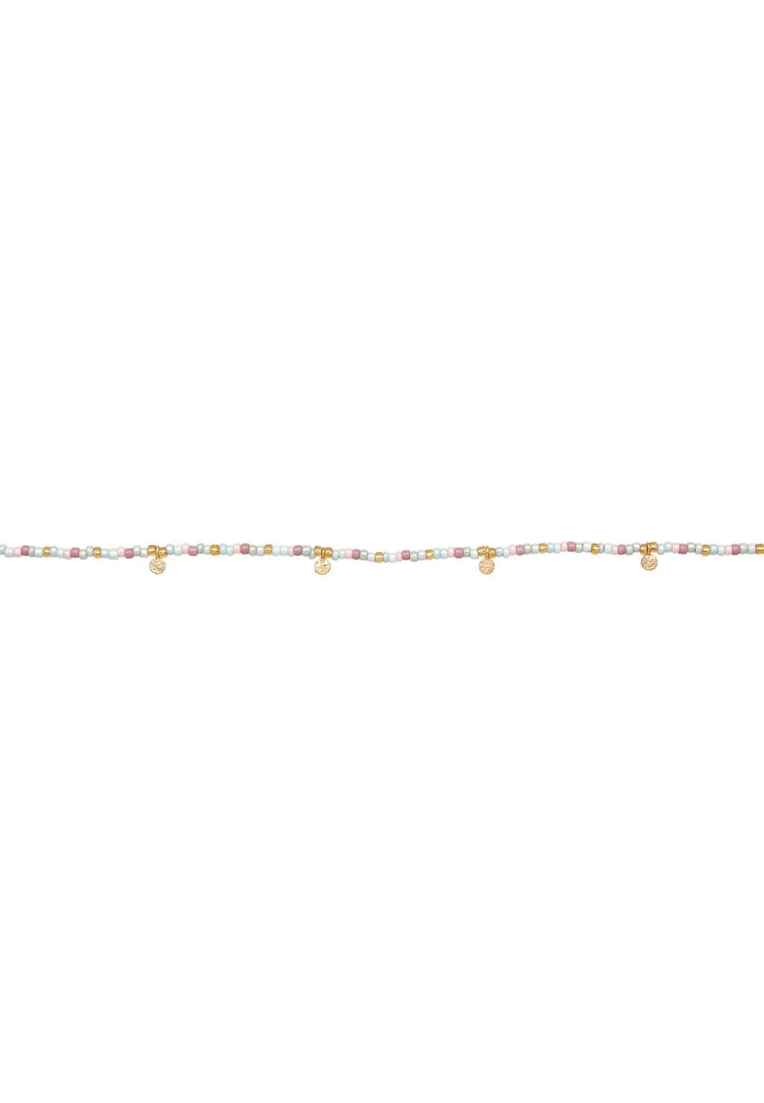 Elli Dames Choker Plaatje Glazen Kralen In 925 Sterling Zilver Verguld