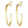 Elli Dames Creolen Ovaal Open Geo Basis In 925 Sterling Zilver