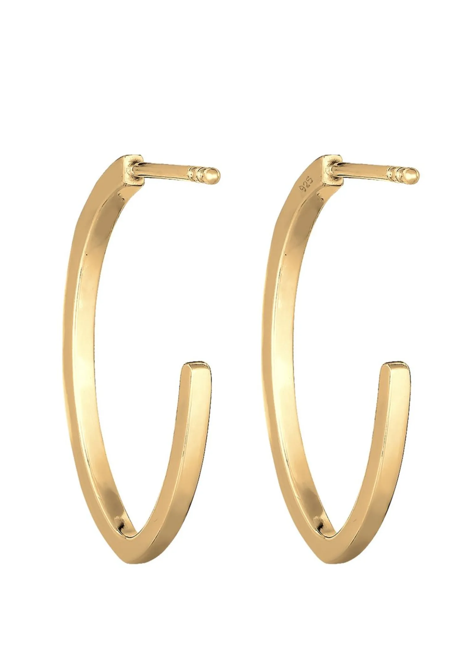 Elli Dames Creolen Ovaal Open Geo Basis In 925 Sterling Zilver