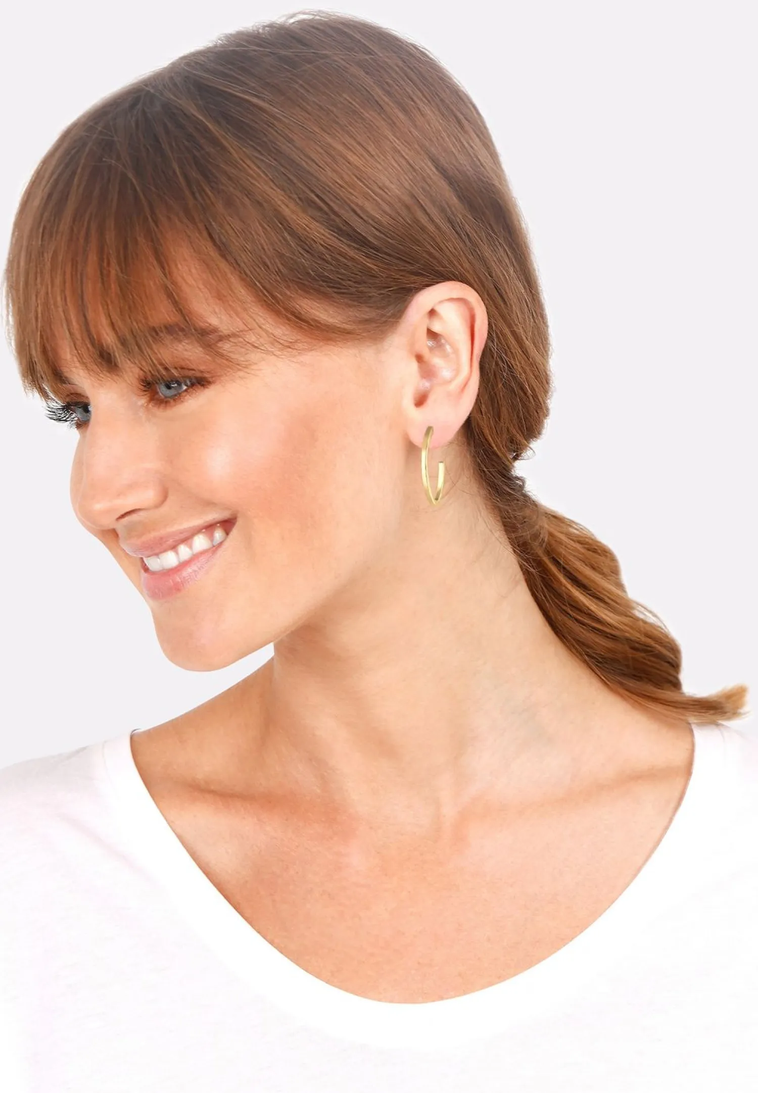Elli Dames Creolen Ovaal Open Geo Basis In 925 Sterling Zilver