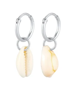 Elli Dames Creools Zee Vakantie Trend Met Kauri Schelpen In 925 Sterling Zilver Verguld