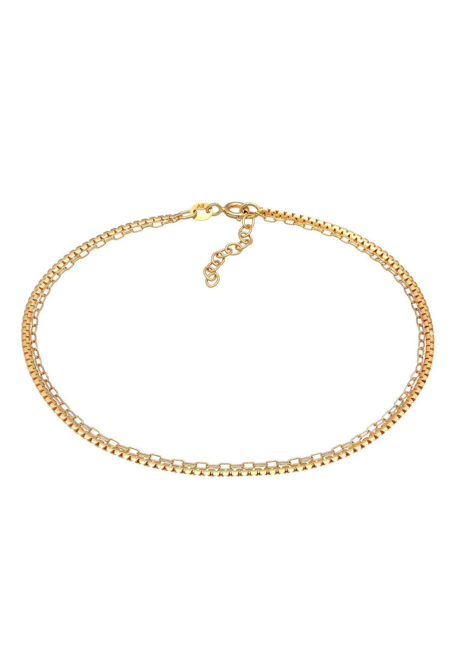 Elli Dames Enkelband Basis Schakel Trend In 925 Sterling Zilver
