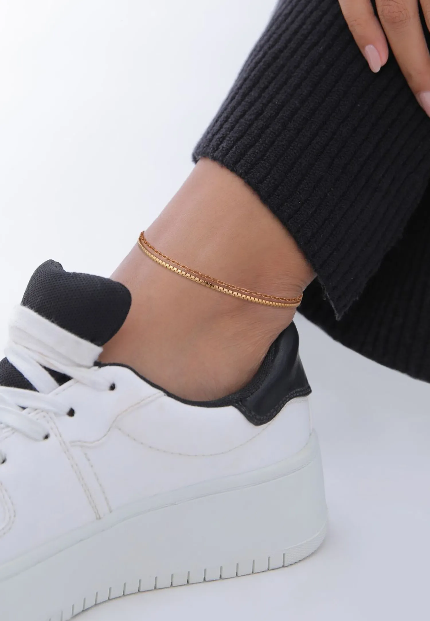 Elli Dames Enkelband Basis Schakel Trend In 925 Sterling Zilver