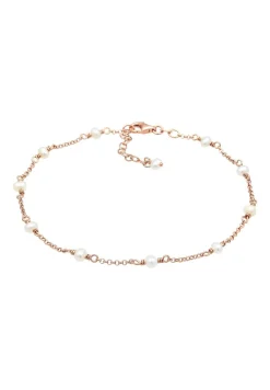 Elli Dames Enkelbandje Elegant Met Zoetwaterparels In 925 Sterling Zilver