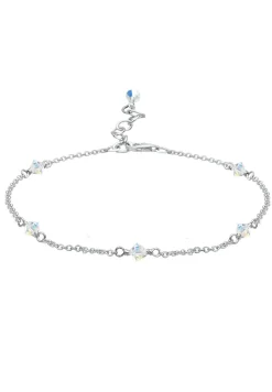 Elli Dames Enkelbandje Klassiek Met Kristallen In 925 Sterling Zilver