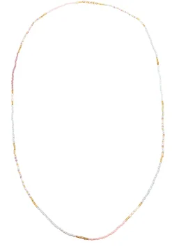 Elli Dames Glaskralen Met Gekweekte Zoetwaterparels In 925 Sterling Zilver Verguld
