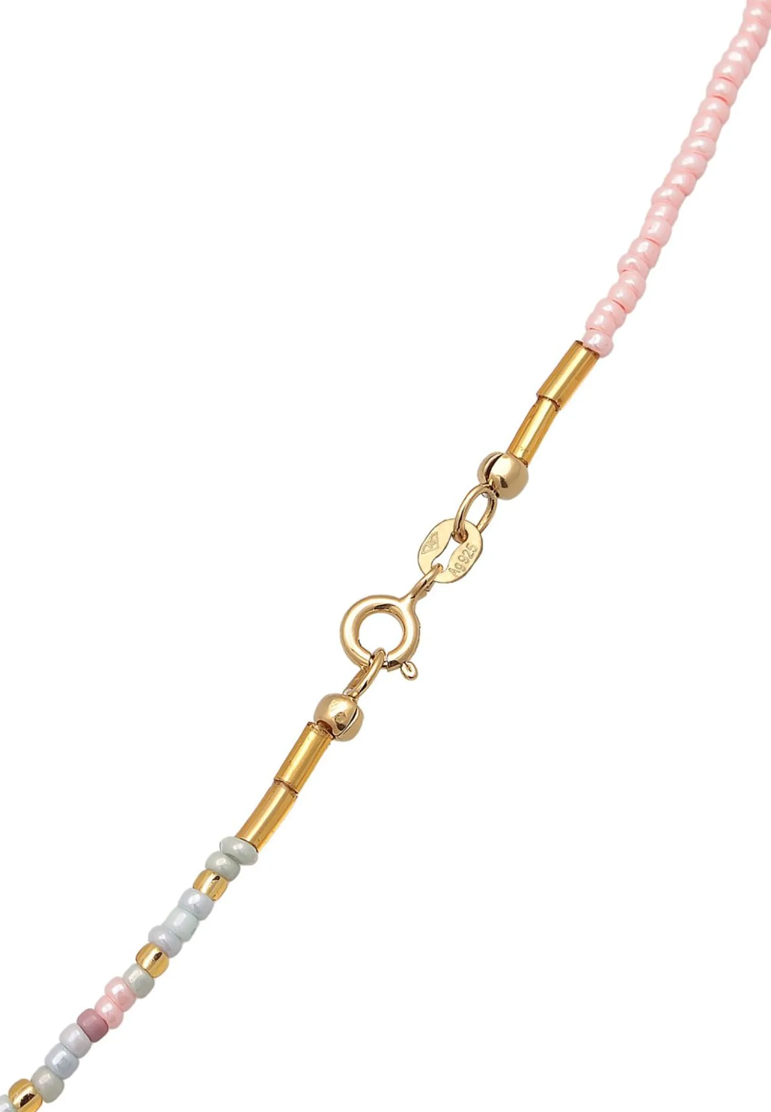Elli Dames Glaskralen Met Gekweekte Zoetwaterparels In 925 Sterling Zilver Verguld