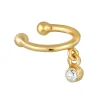 Elli Dames Oorklem Bal Elegant Met Kristal In 925 Sterling Zilver