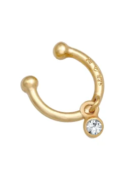 Elli Dames Oorklem Bal Elegant Met Kristal In 925 Sterling Zilver