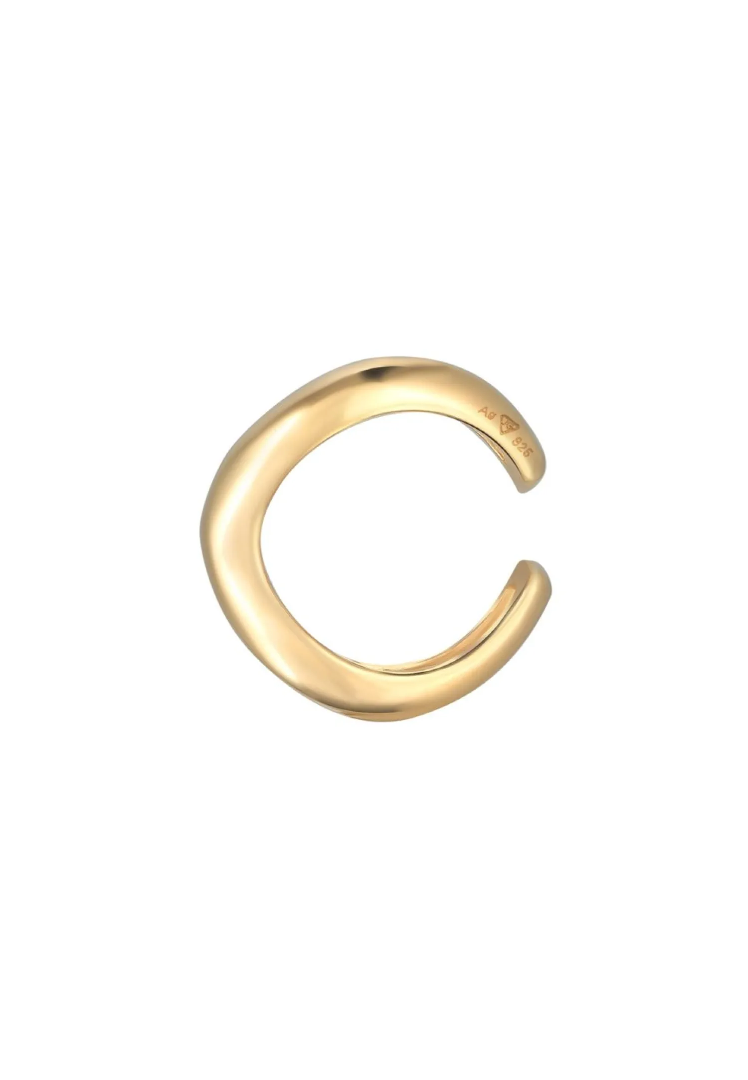 Elli Dames Oorklem Golvend Ontwerp In 925 Sterling Zilver