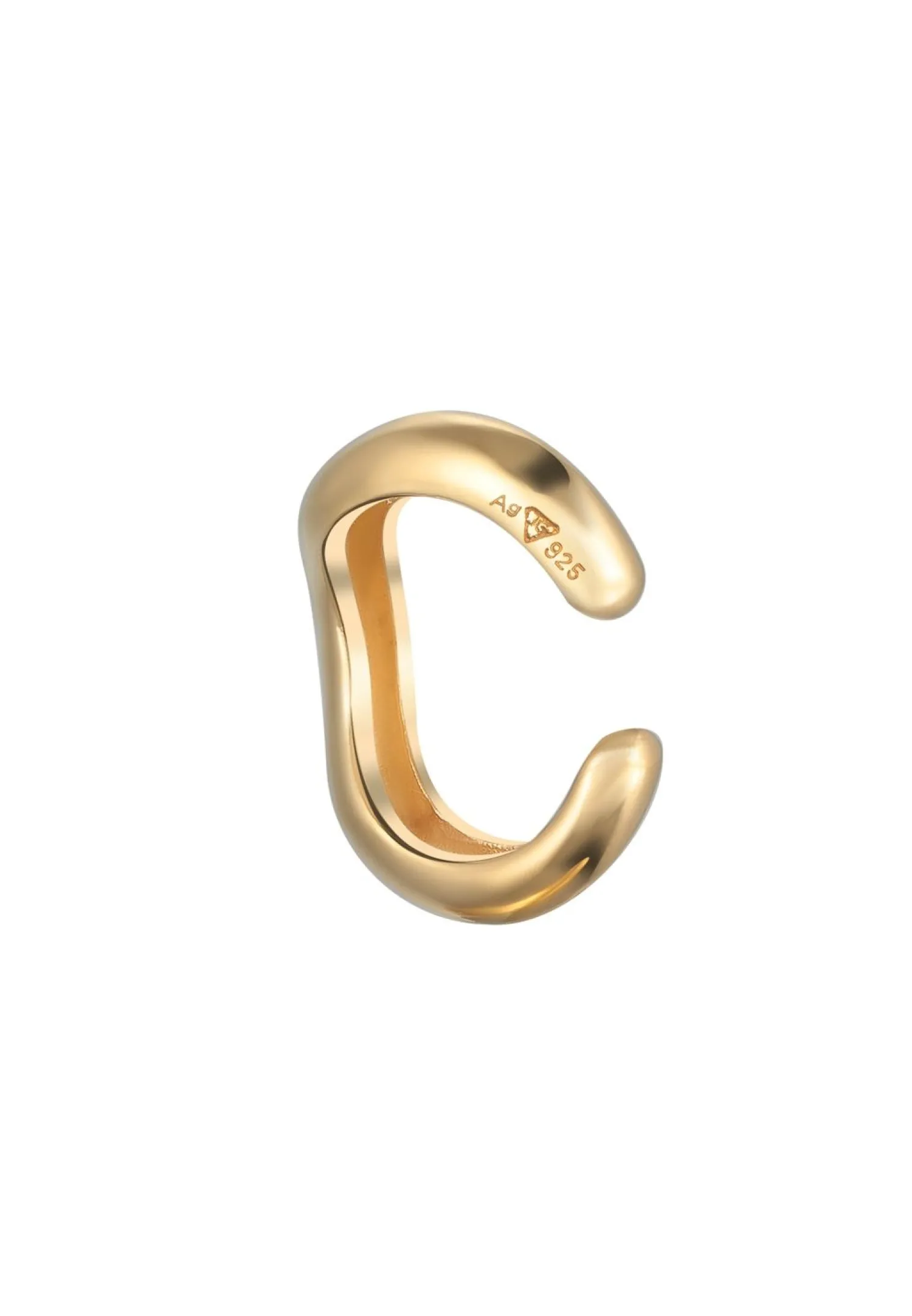 Elli Dames Oorklem Golvend Ontwerp In 925 Sterling Zilver