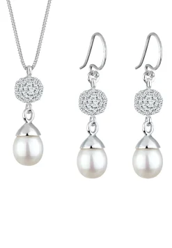 Elli Dames Parel Met Kristallen In 925 Sterling Zilver