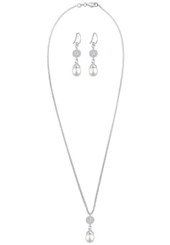 Elli Dames Parel Met Kristallen In 925 Sterling Zilver