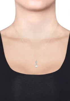 Elli Dames Parel Met Kristallen In 925 Sterling Zilver