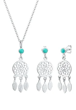 Elli Dames Set Dromenvanger Boho Met Howliet In 925 Sterling Zilver