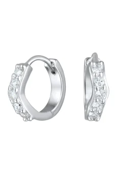 Elli DIAMONDS Dames Creools Basis Met Lab-Gekweekte Diamanten (0,07 Ct) In 925 Sterling Zilver