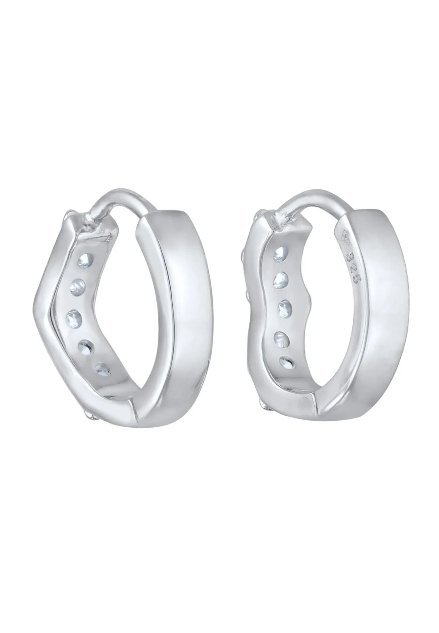 Elli DIAMONDS Dames Creools Basis Met Lab-Gekweekte Diamanten (0,07 Ct) In 925 Sterling Zilver