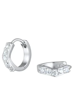 Elli DIAMONDS Dames Creools Basis Met Lab-Gekweekte Diamanten (0,07 Ct) In 925 Sterling Zilver