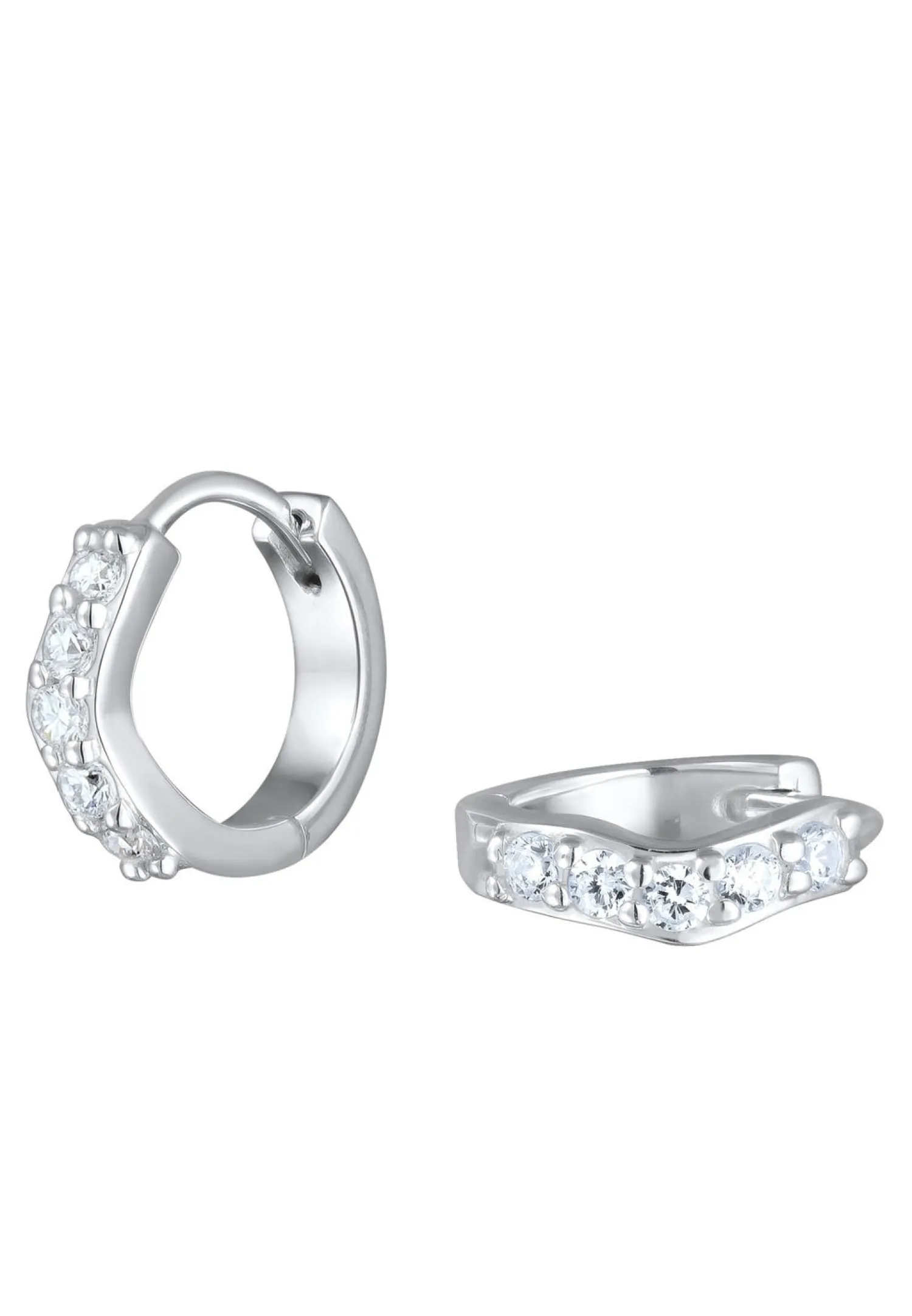 Elli DIAMONDS Dames Creools Basis Met Lab-Gekweekte Diamanten (0,07 Ct) In 925 Sterling Zilver