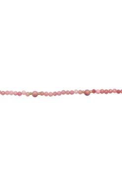 Elli PREMIUM Dames Choker Glaskralen Met Agaat In 925 Sterling Zilver Verguld