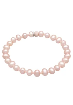 Elli PREMIUM Dames Kralen Roos Met Gekweekte Zoetwaterparels In 925 Sterling Zilver