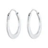 Elli PREMIUM Oorbellen Dames Creools Basis In 925 Sterling Zilver Verguld
