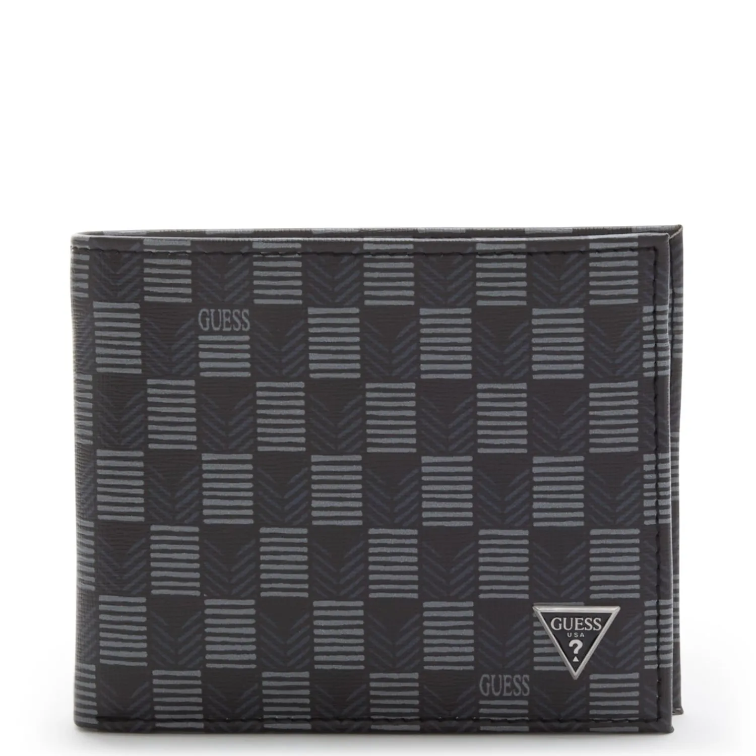 Guess Jet Set Heren Billfold Portemonnee Leer - Zwart