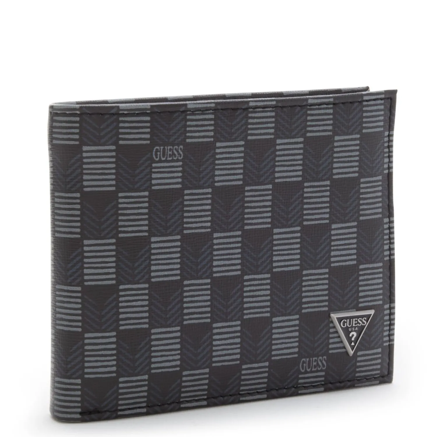 Guess Jet Set Heren Billfold Portemonnee Leer - Zwart