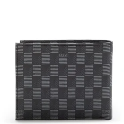 Guess Jet Set Heren Billfold Portemonnee Leer - Zwart