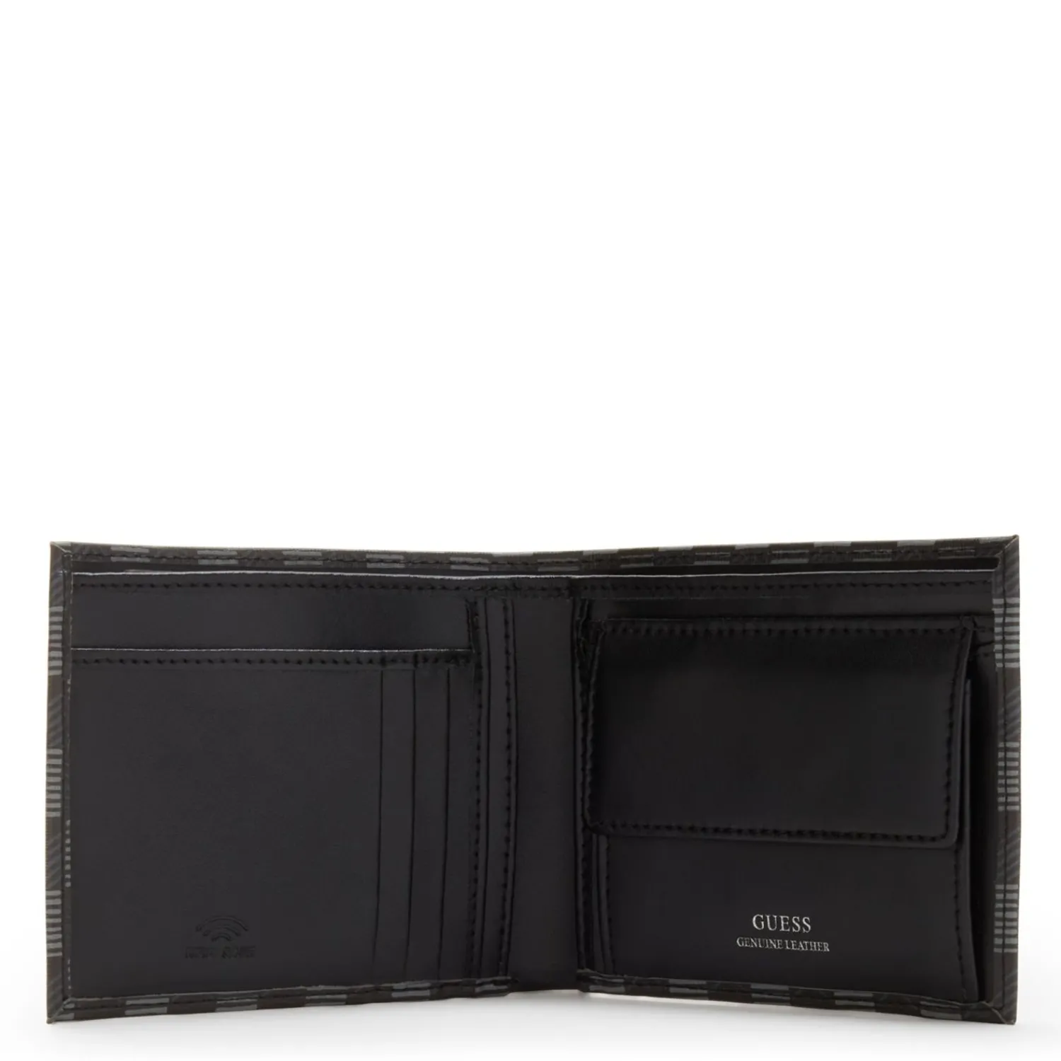 Guess Jet Set Heren Billfold Portemonnee Leer - Zwart