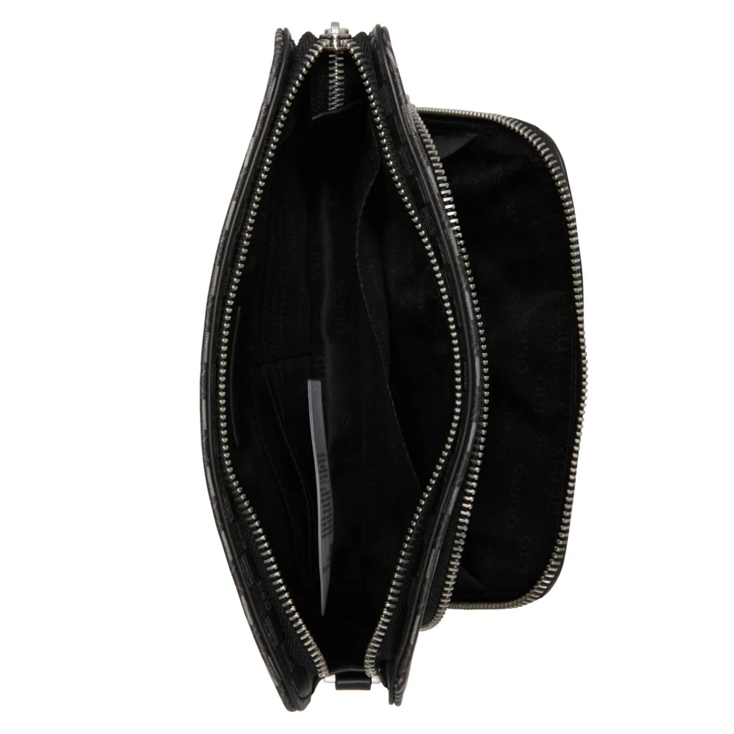 Guess Jet Set Heren Clutch/Crossbody Tas Kunstleer - Zwart
