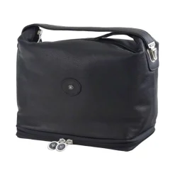 Hans Kniebes Toilettas Met Manicure-Etui (6-Delig), Amalfi-Rundleer, 250 X 138 X 205 Mm