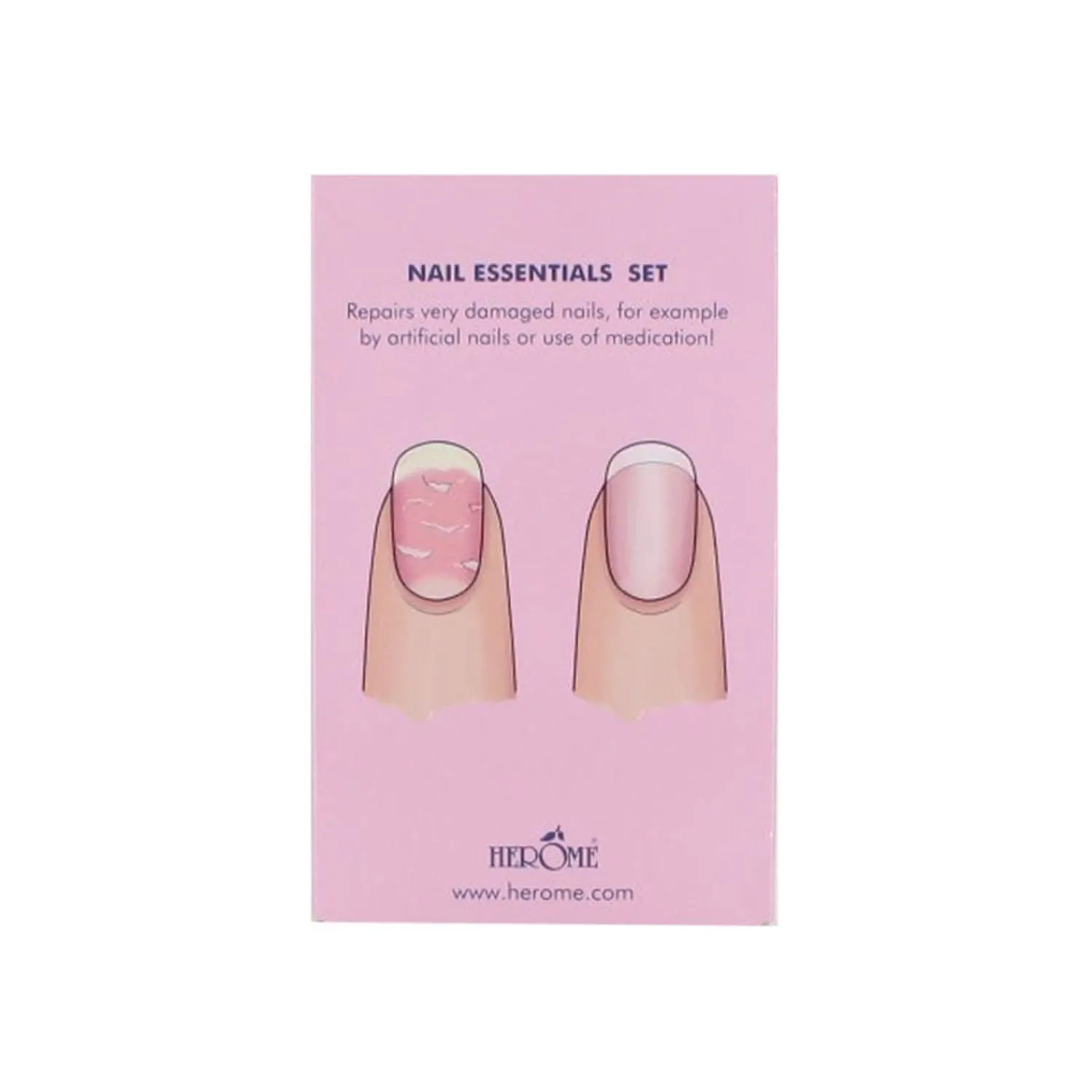 Herome Cosmetics Handverzorging Nail Essentials Set Na Kunstnagels Of Medicijngebruik (Roze) - Full-Size