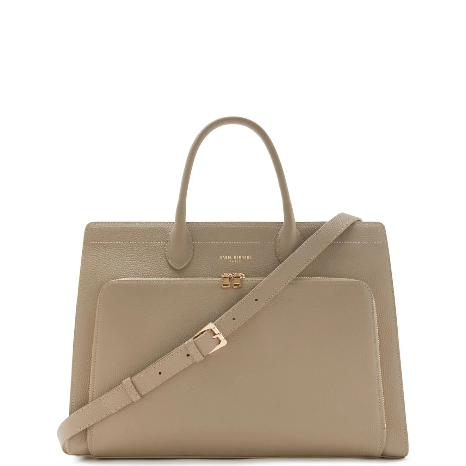 Isabel Bernard Honore Dames Handtas/Laptoptas Leer - Taupe