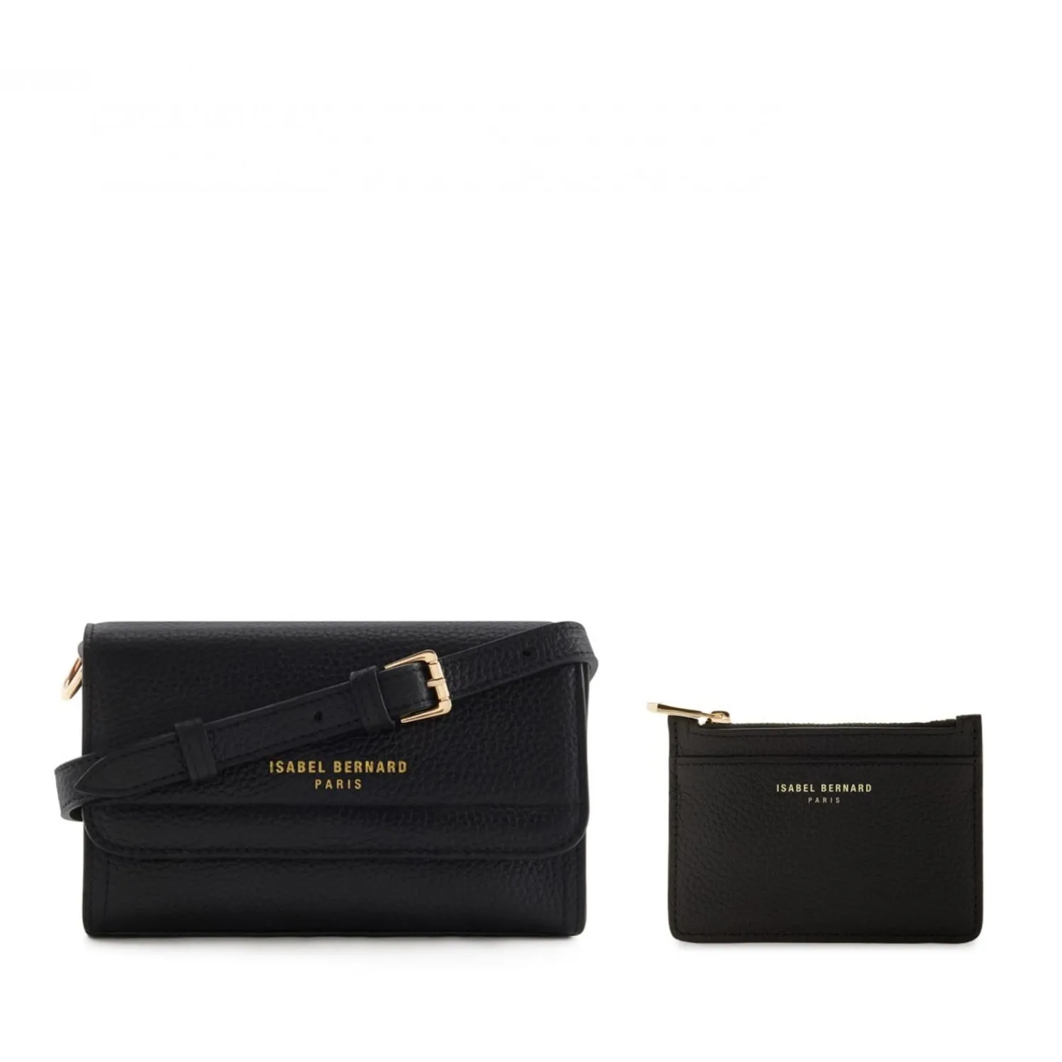 Isabel Bernard Cadeau D'Isabel Dames Crossbody Tas Leer - Zwart