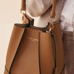 Isabel Bernard Femme Forte Dames Crossbody Tas/Handtas Leer - Bruin