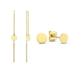 Isabel Bernard Cadeau D'Isabel Dames Giftset/Oorbellen/Oorhangers/Oorknoppen Goud - Goud