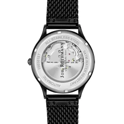 Joh. Rothmann Zelfopwindend Horloge Modern I. In Zwart Edelstaal In Zwart