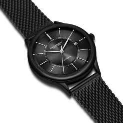 Joh. Rothmann Zelfopwindend Horloge Modern I. In Zwart Edelstaal In Zwart