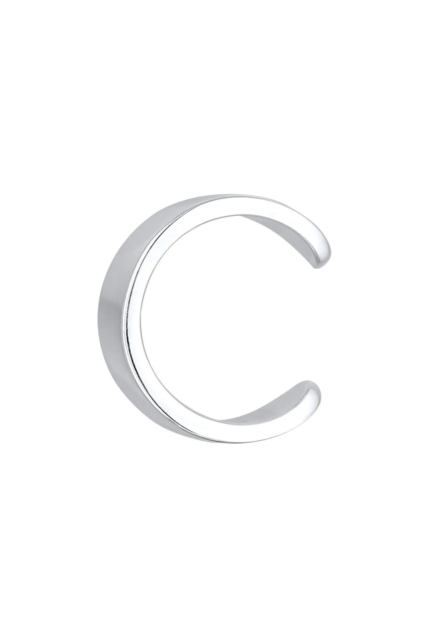 KUZZOI Heren Enkele Oorklem Basis Trend Blogger In 925 Sterling Zilver