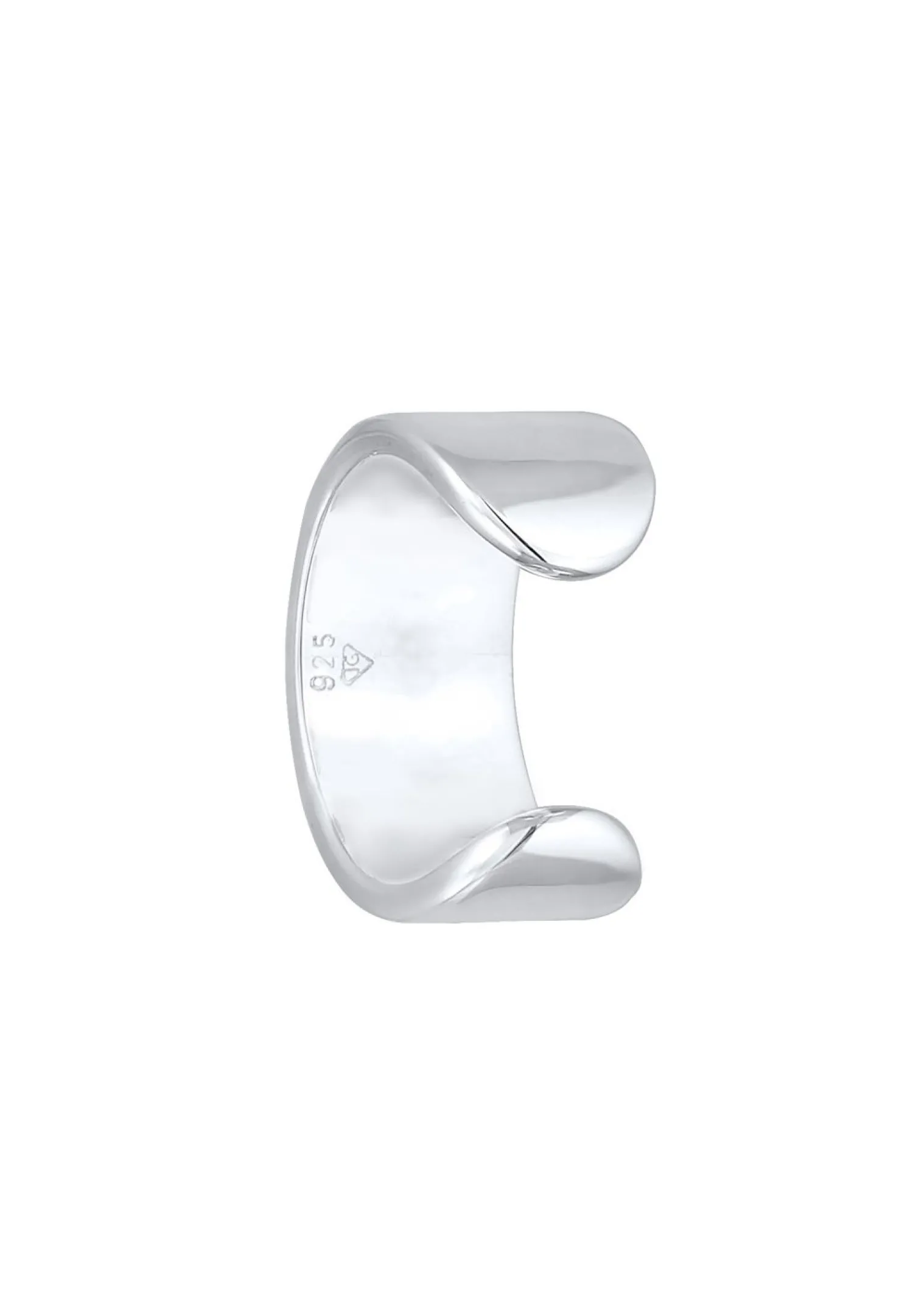 KUZZOI Heren Enkele Oorklem Basis Trend Blogger In 925 Sterling Zilver